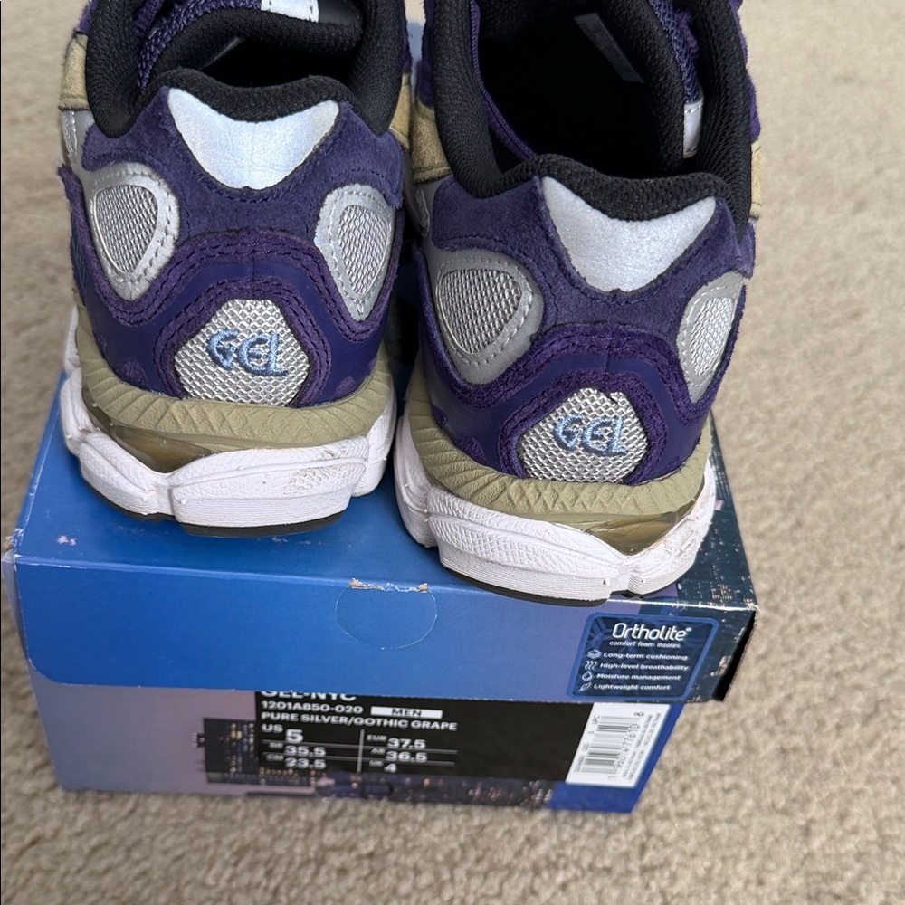 Asics x Awake Gel NYC -Silver and Gothic Grape - Picture 5 of 5